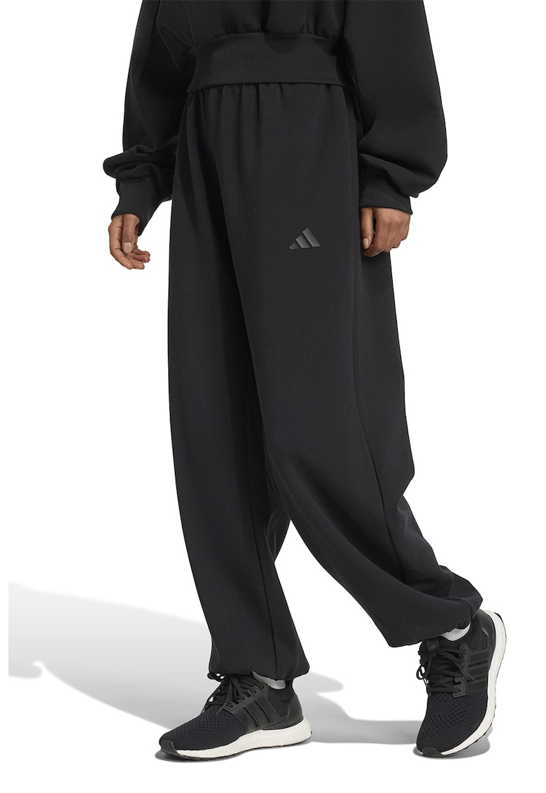 Pantaloni de trening relaxed fit Soft Lux - Negru
