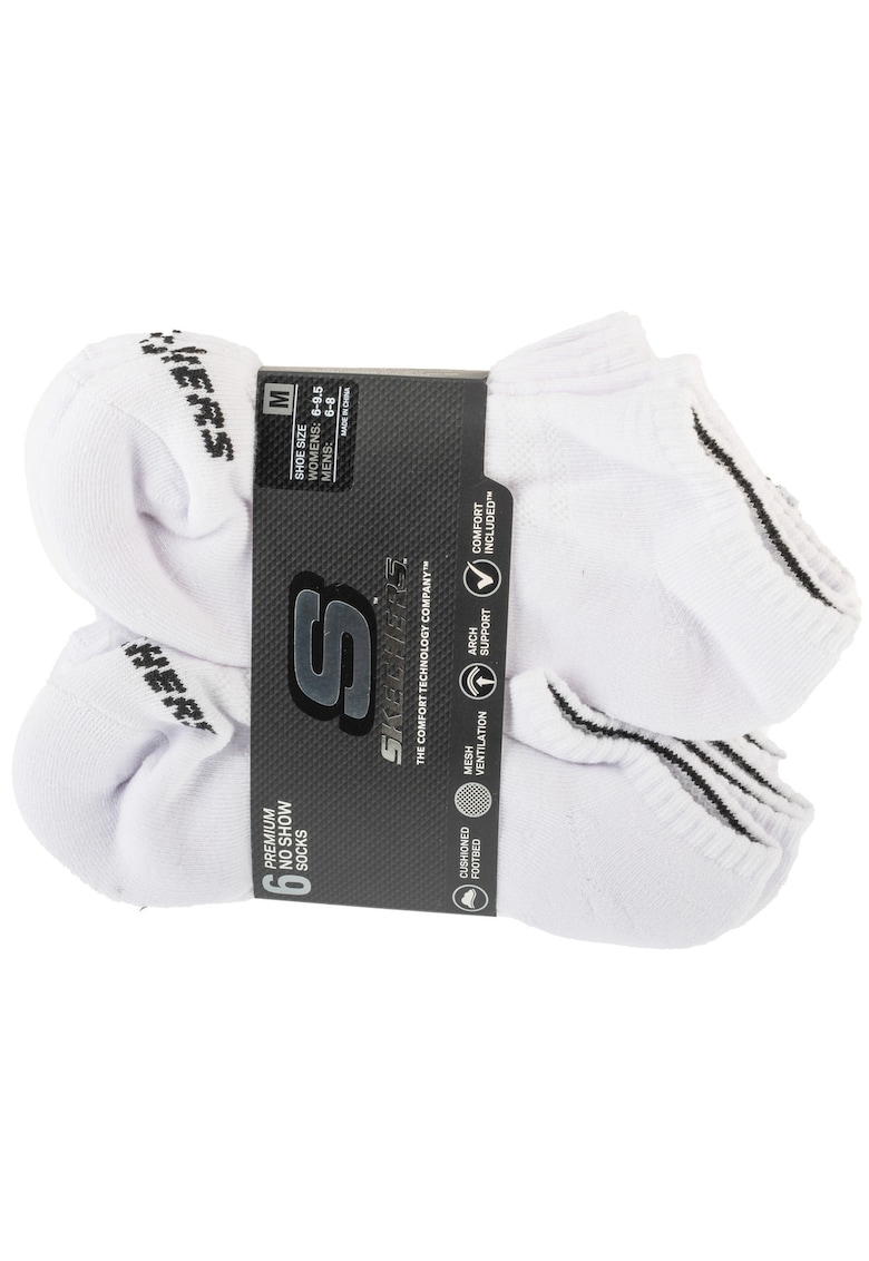 Set sosete -  6pk Core Lowcut Md Socks S118209-WHT - Alb - 35-39 -5; 6 buc