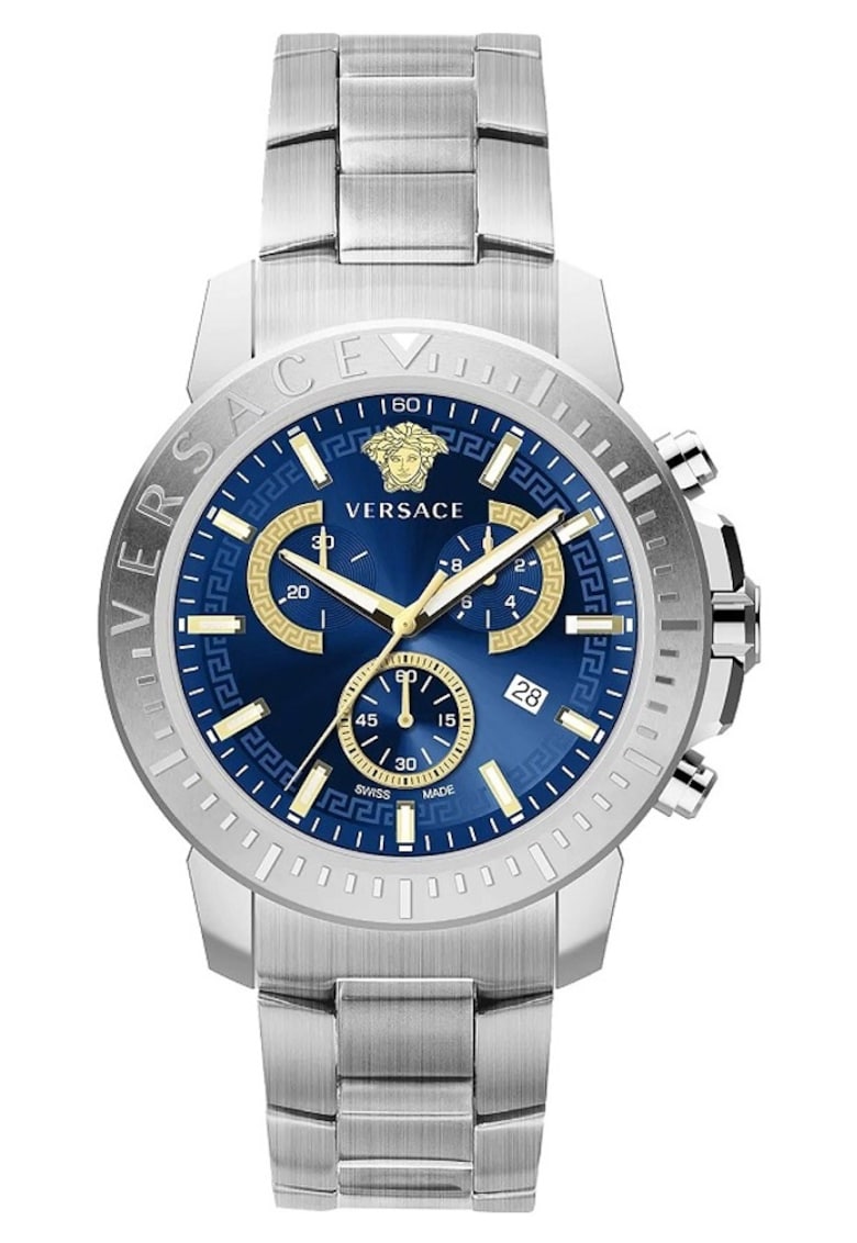 Ceas barbati  inox - 45mm - 5 ATM - argintiu