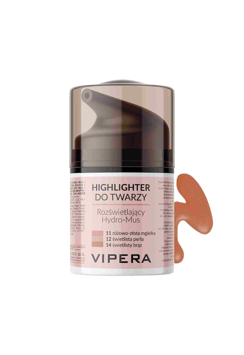 Iluminator Hydro-Mousse - in recipient vidat - 14 Bej inchis - perlat - 25 ml