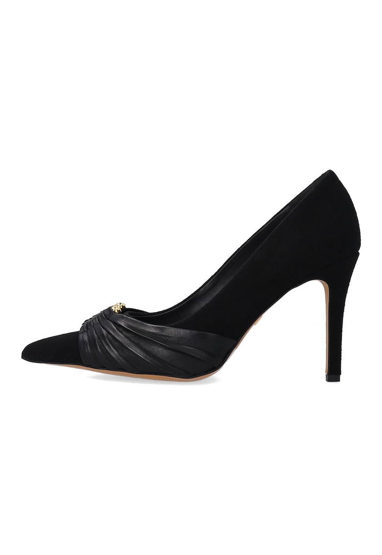 Pantofi stiletto din piele intoarsa si naturala