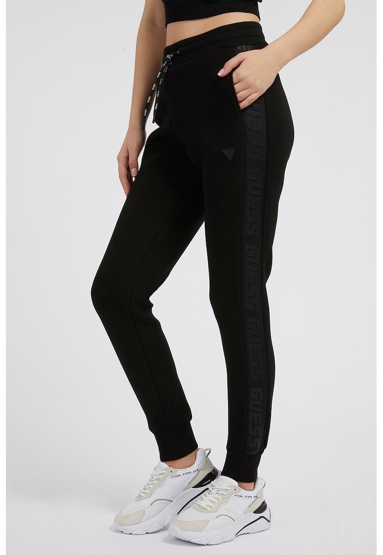 Pantaloni de trening cu talie ajustabila - Negru