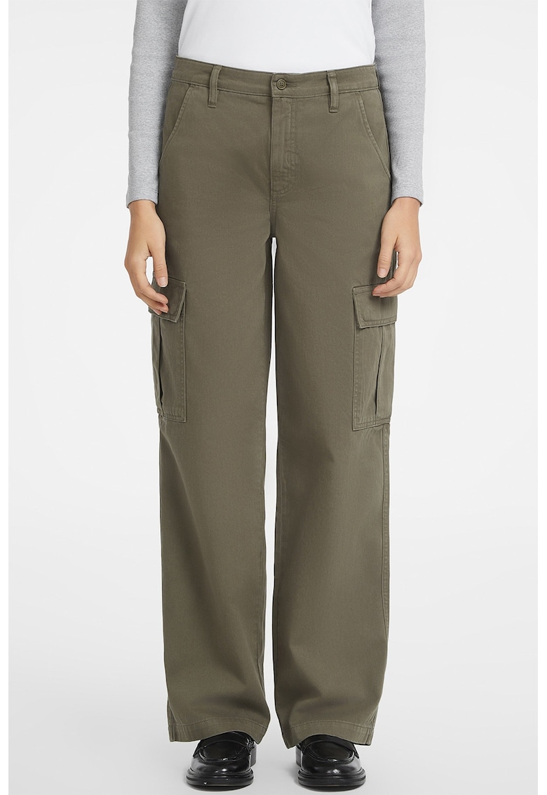Pantaloni cargo drepti - Kaki