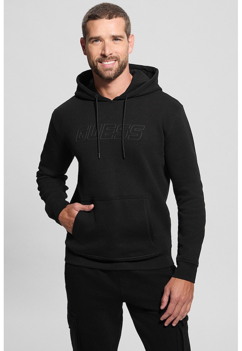 Hanorac cu buzunar kangaroo - pentru fitness - Negru