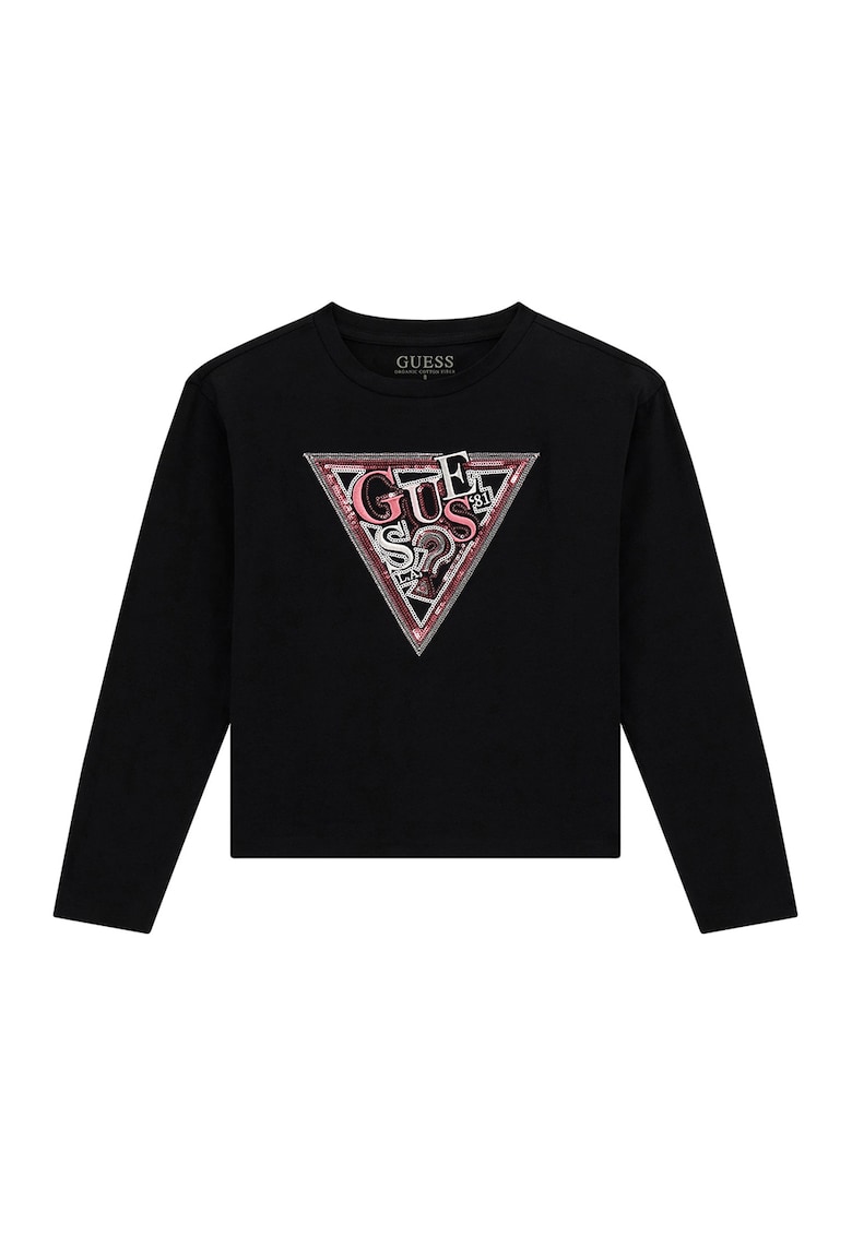 Bluza cu paiete - Negru/Roz deschis