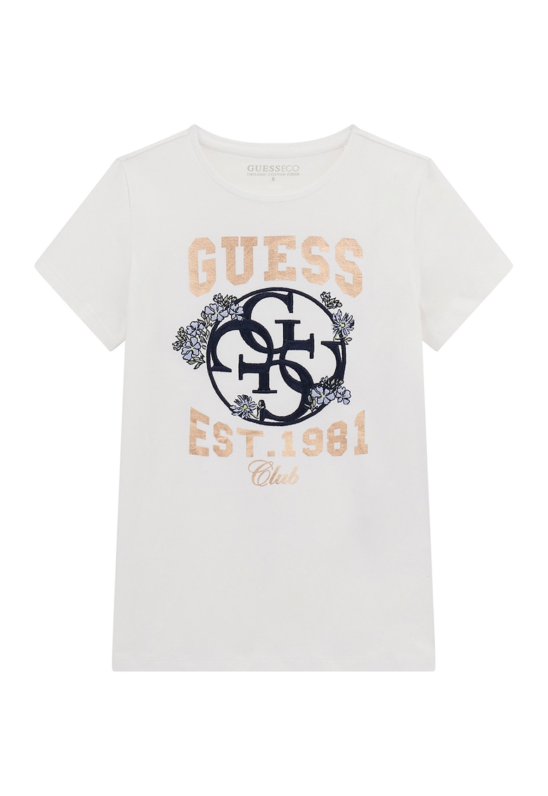Oferte la Tricou cu imprimeu logo - Auriu/Alb fildes/Bleumarin