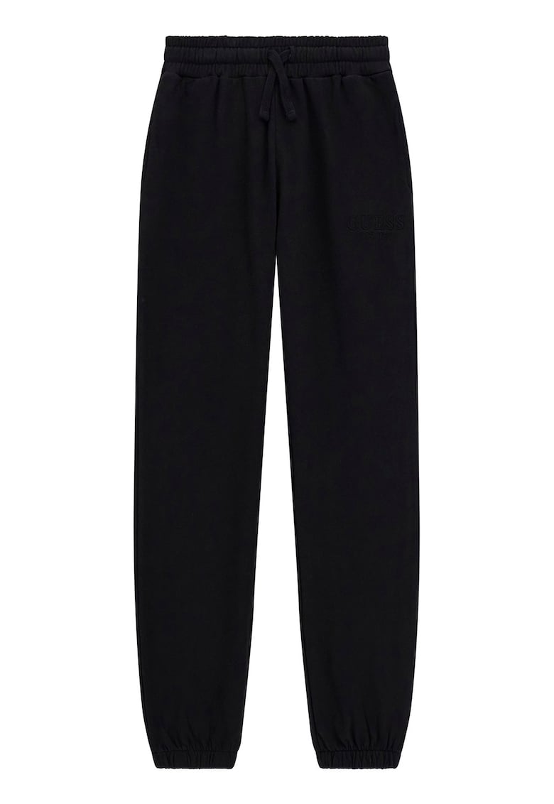 Pantaloni de trening din bumbac cu snur - Negru