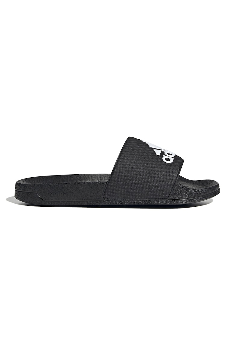 Papuci cu logo Adilette 2 - Alb/Negru