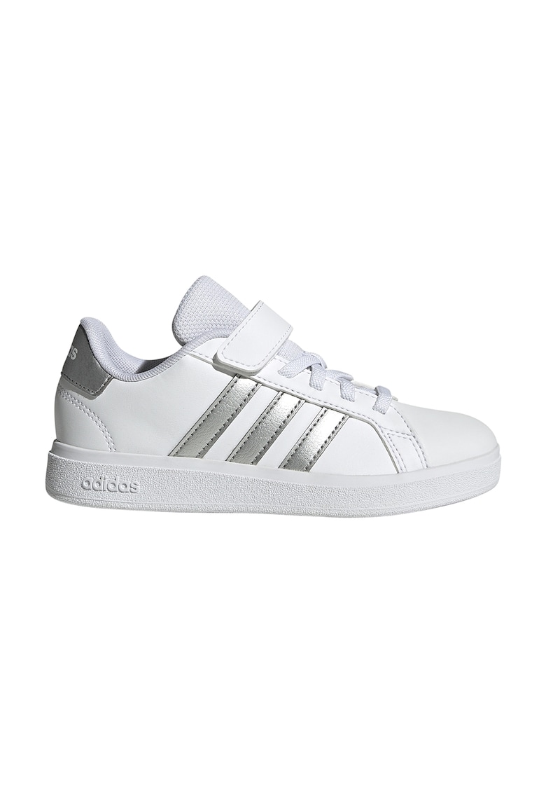 Oferte la Pantofi sport cu inchidere velcro Grand Court 2.0 - Alb/Argintiu