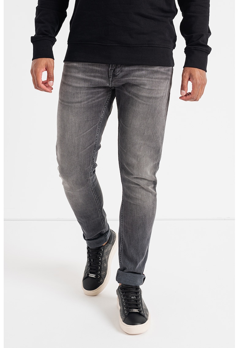 Blugi skinny cu aspect decolorat Miami - Gri antracit