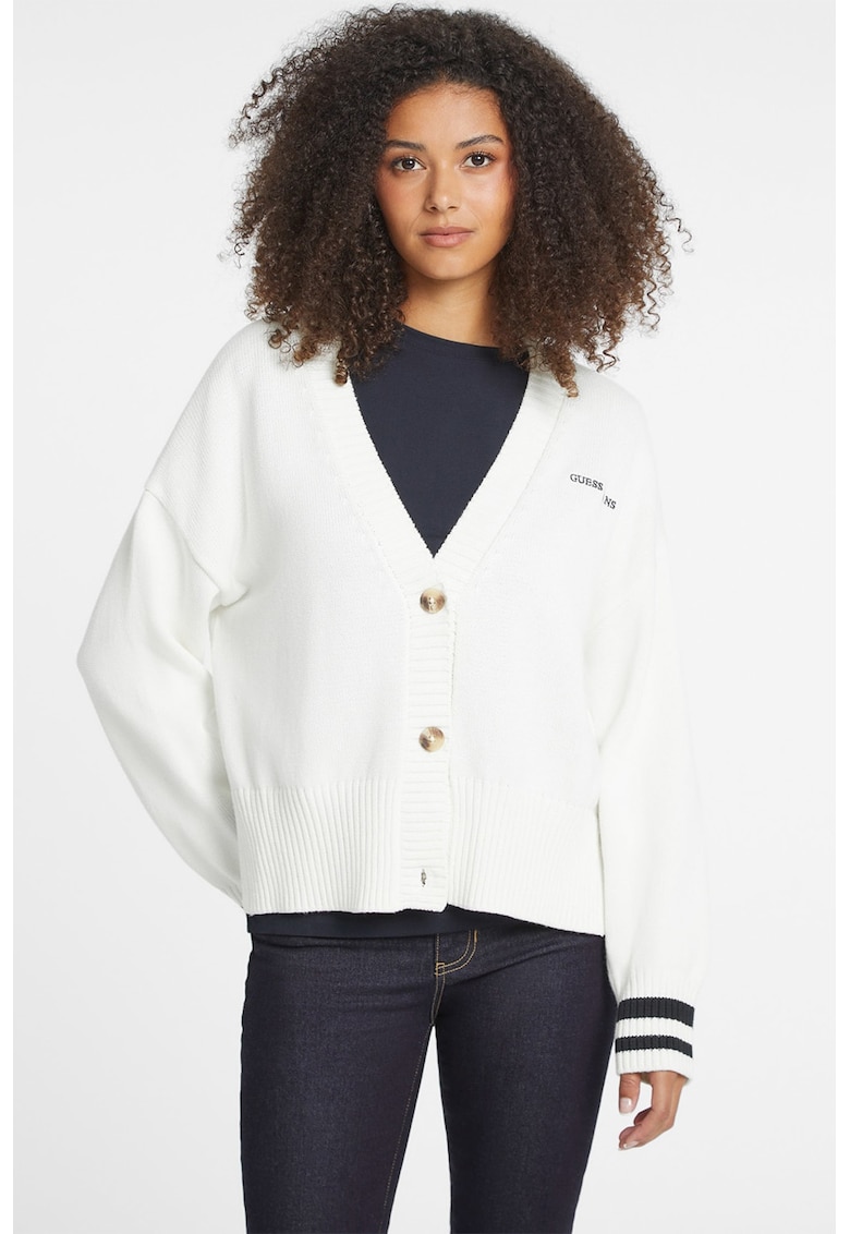 Cardigan lejer cu maneci cazute - Alb optic