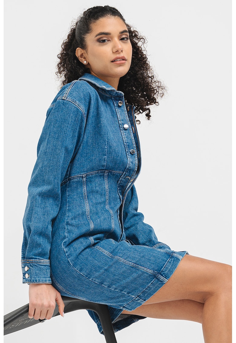 Rochie mini de denim - Albastru