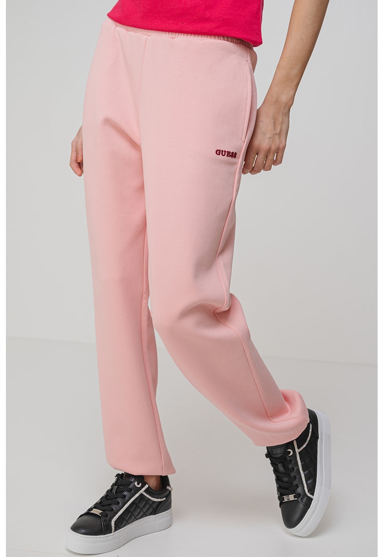 Pantaloni cu buzunare laterale - pentru fitness - Roz pastel