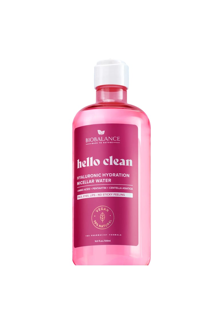 Hyaluronic Hydration - apa micelara cu amino acizi + pentavitin + Centella Asiatica - BioBalance - 500 ml