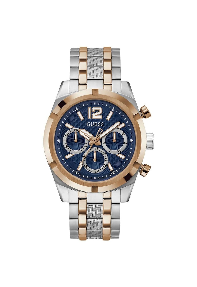 Ceas  Unisex Quartz Argintiu - Cadran Albastru - Rezistent la Apa 5 ATM
