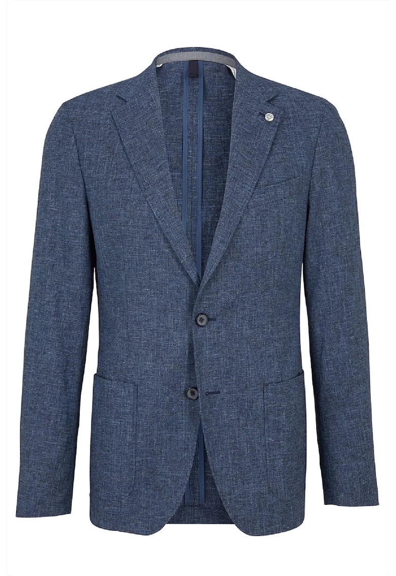 Sacou regular fit cu inchidere la un singur rand de nasturi STR2 - Albastru deschis