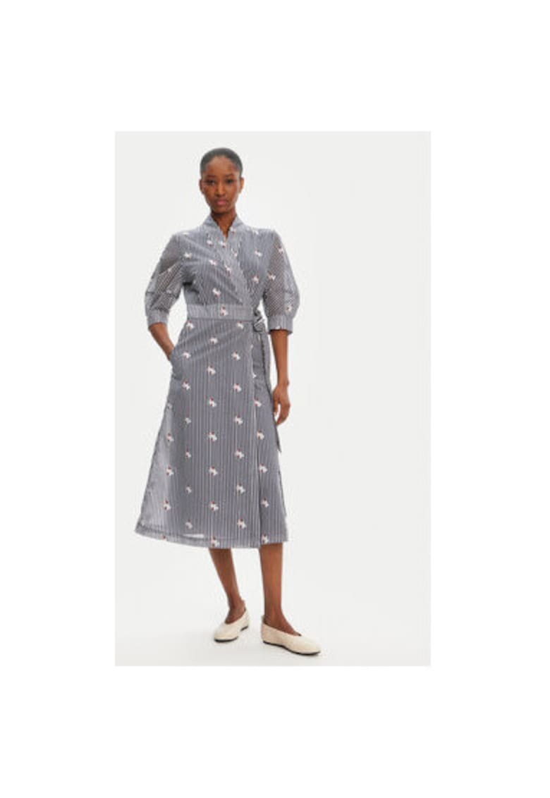 Camasa stil rochie dama  252132525224 - Bumbac organic/Poliester - 34 EU - Bleumarin