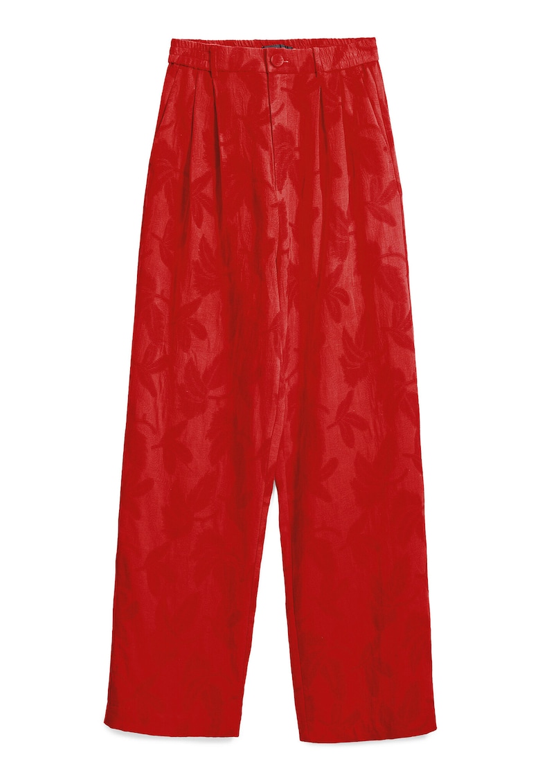 Pantaloni dama  25SWPW33 - Bumbac/Viscoza - 46797 - Rosu