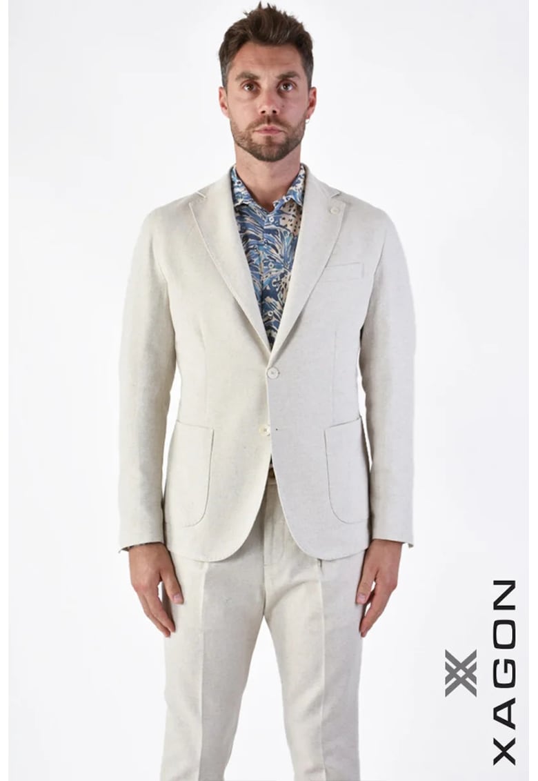 Sacou regular fit - cu inchidere la un singur rand de nasturi XG1 - Crem