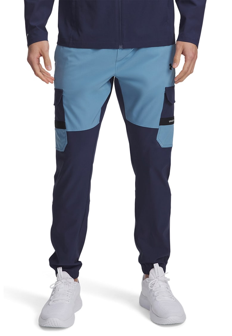 Pantaloni lejeri cu buzunare cu clapa Tech Utility - Albastru deschis/Bleumarin