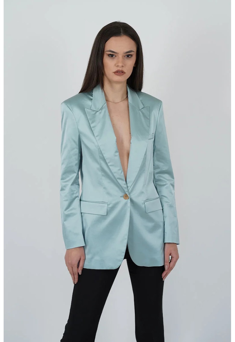 Sacou regular fit cu inchidere la un singur rand de nasturi JP2 - Verde