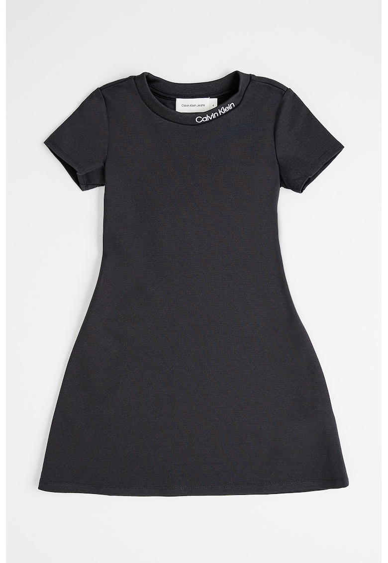 Rochie scurta cu maneci scurte - Negru