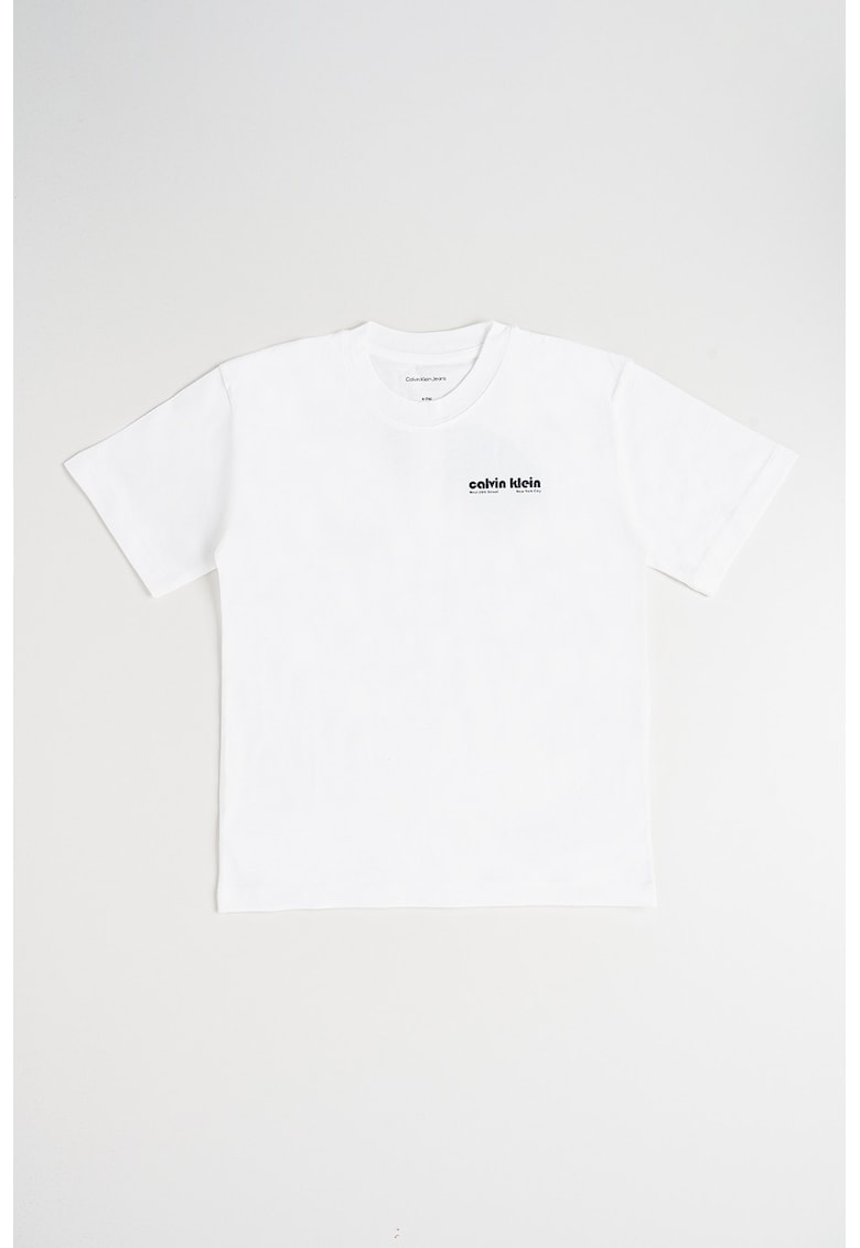 Tricou din bumbac cu logo supradimensionat - Rosu/Alb optic/Albastru