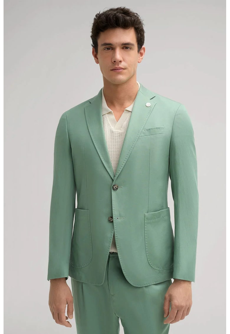 Sacou regular fit cu închidere la un singur rând de nasturi JP5 - Verde