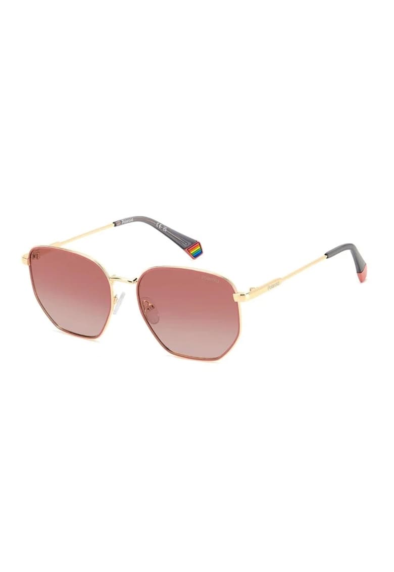 Ochelari de soare unisex - 463979 - Auriu/Rosu stins