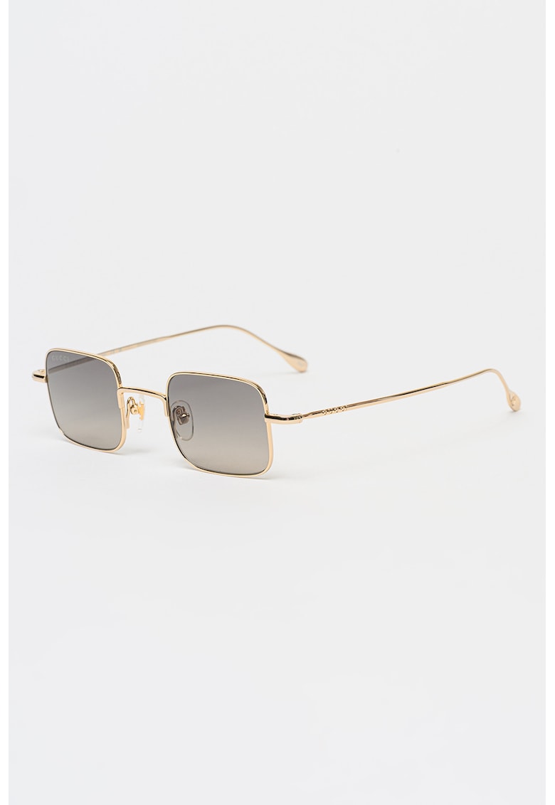 Ochelari de soare patrati unisex cu lentile in degrade - Auriu -
