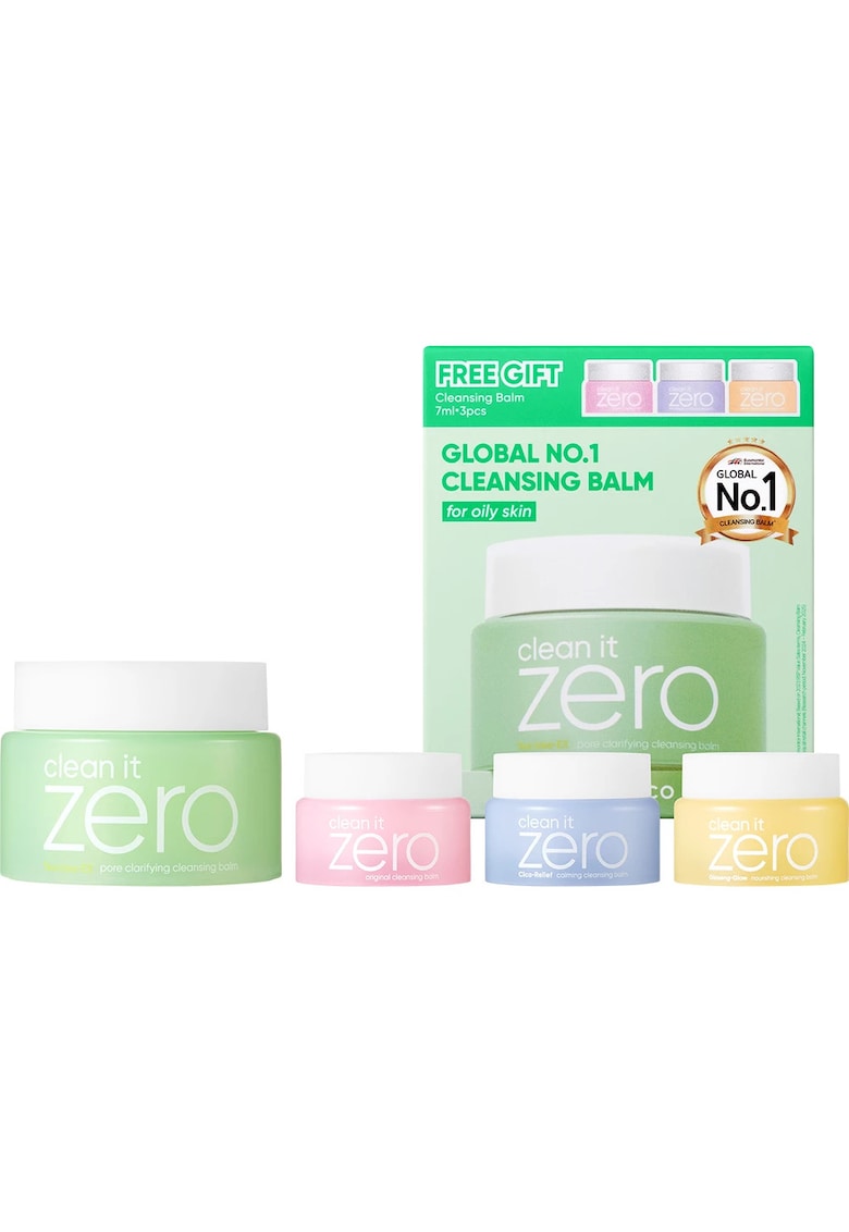 Set balsam de curatare -  Clean it Zero Cleansing Balm Pore Clarifying - 1x100 ml - 3x7ml