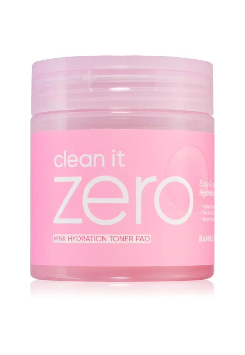 Toner de fata dischete -  Clean it Zero Pink Hydrattion Toner Pad - 70 buc