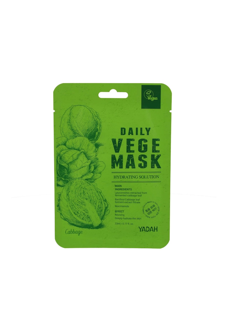 Masca vegana in foaie cu extract de varza fermentat -  23ml