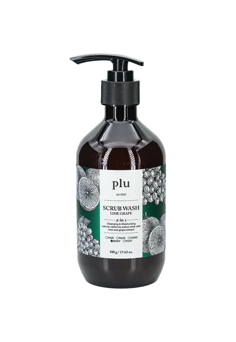 Scrub Wash Lime and Grape Gel de dus exfoliant cu extract de lamaie 500 gr