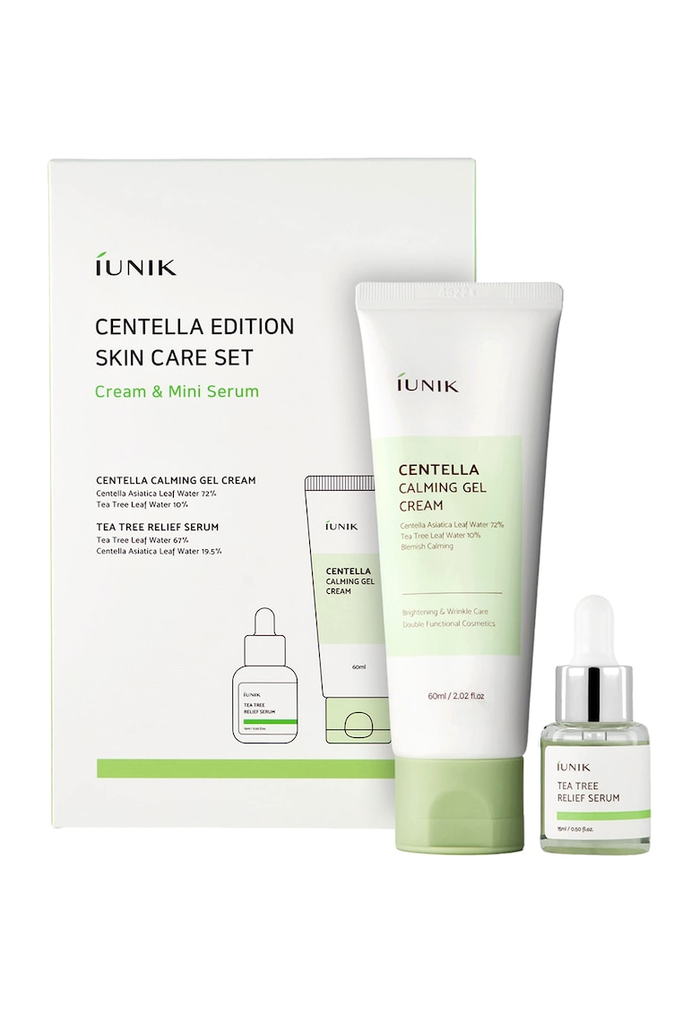 Set cu crema cu centella si ser cu arbore de ceai -  1x60 ml - 1x15 ml