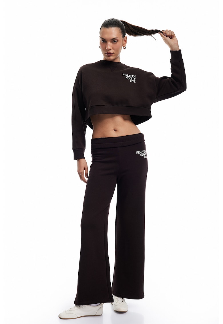 Pantaloni de trening cu croiala ampla - Maro inchis