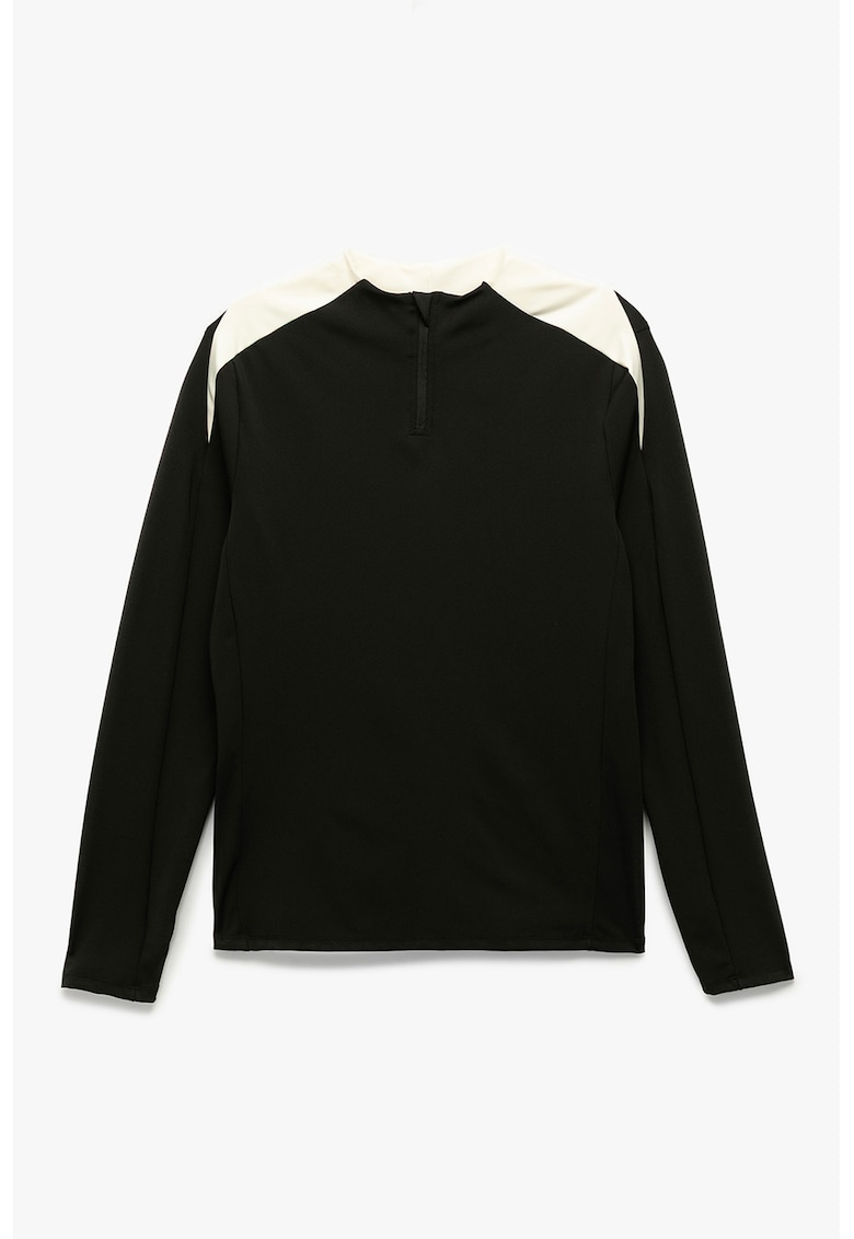 Bluza cu fenta cu fermoar - Alb/Negru