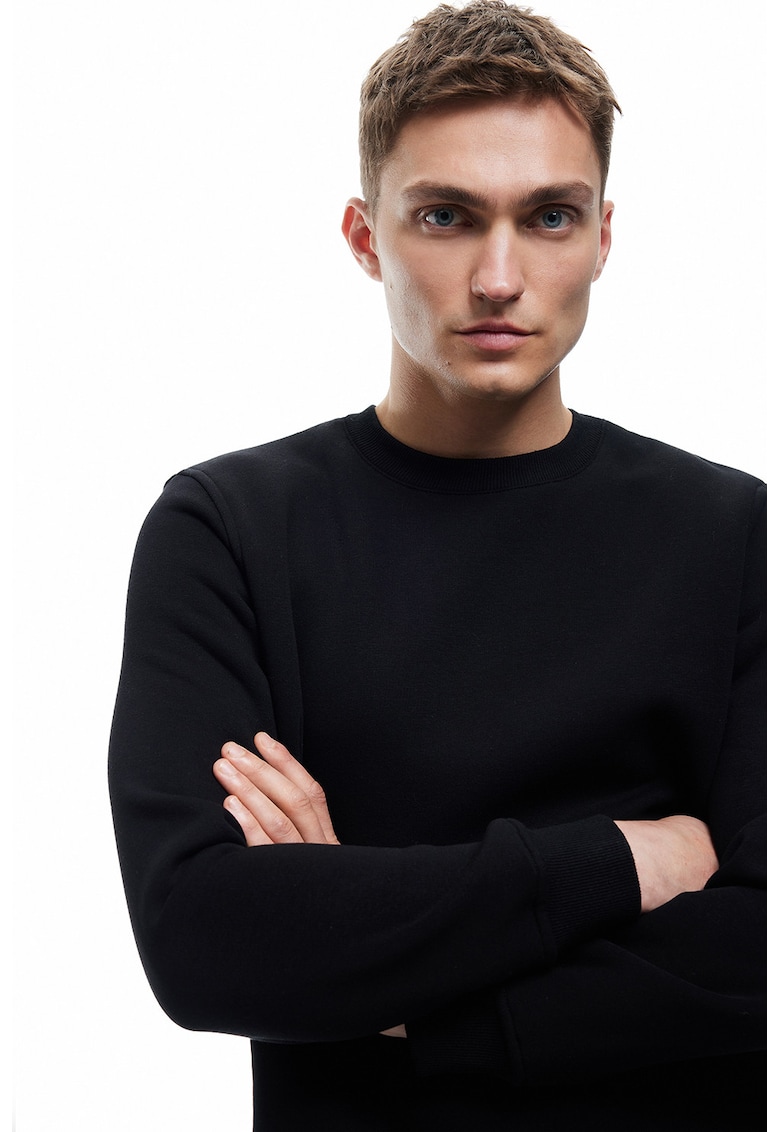 Bluza de trening din amestec de bumbac - Negru