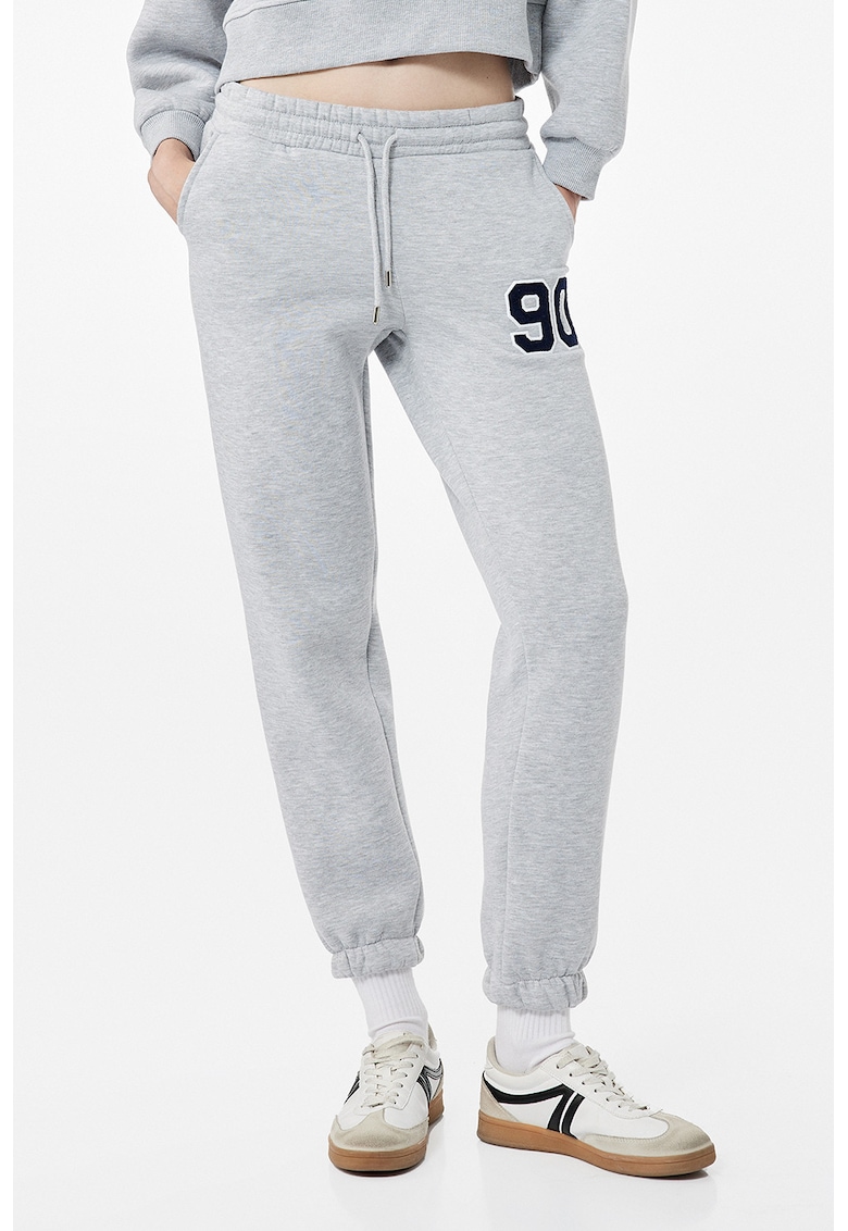 Pantaloni de trening cu doua buzunare - Gri deschis melange