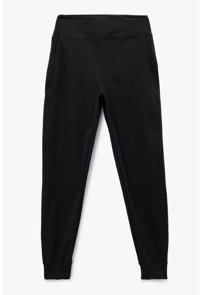 Pantaloni conici cu striatii - Negru