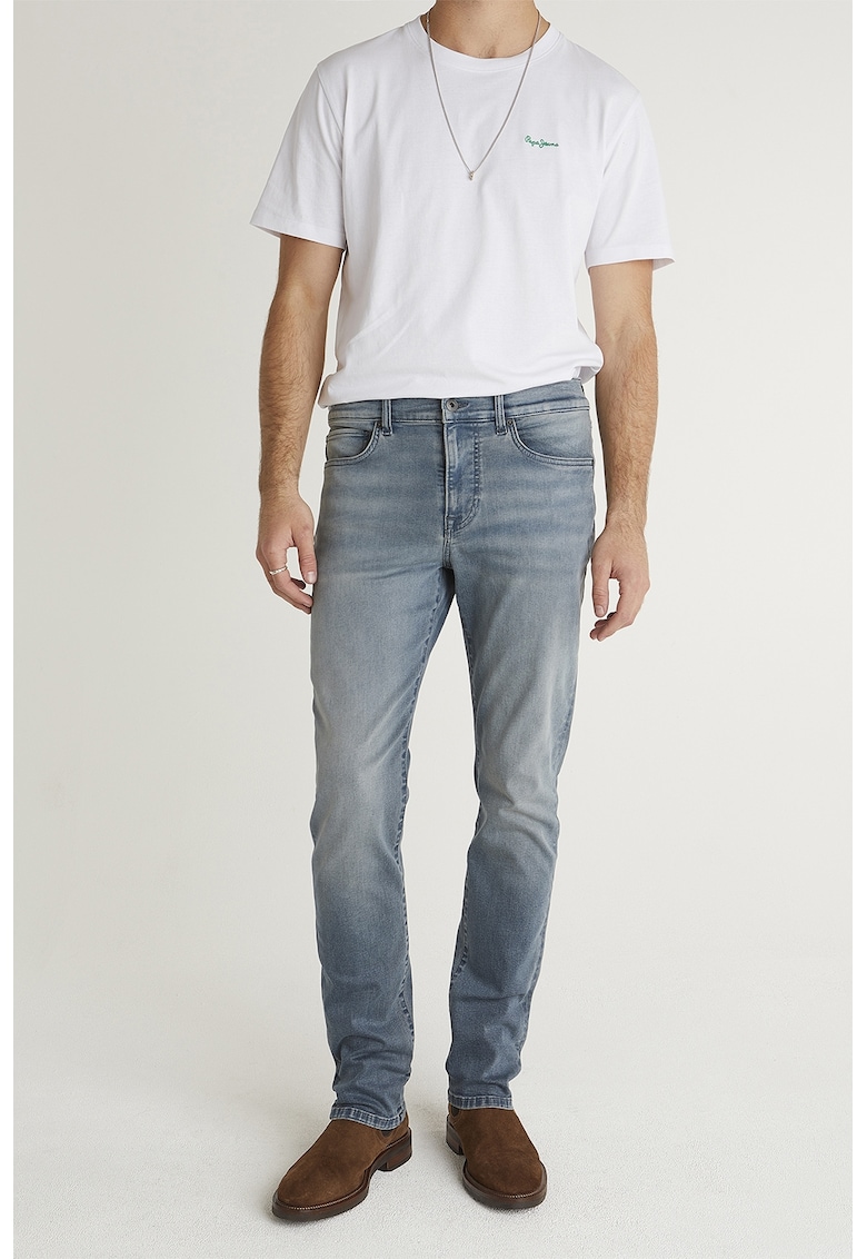Blugi slim fit Hatch - Albastru prafuit