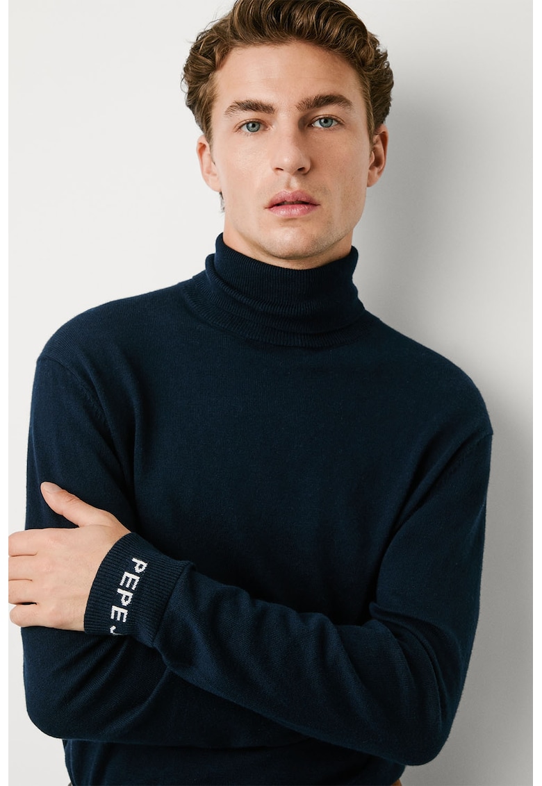 Pulover slim fit - Albastru ultramarin