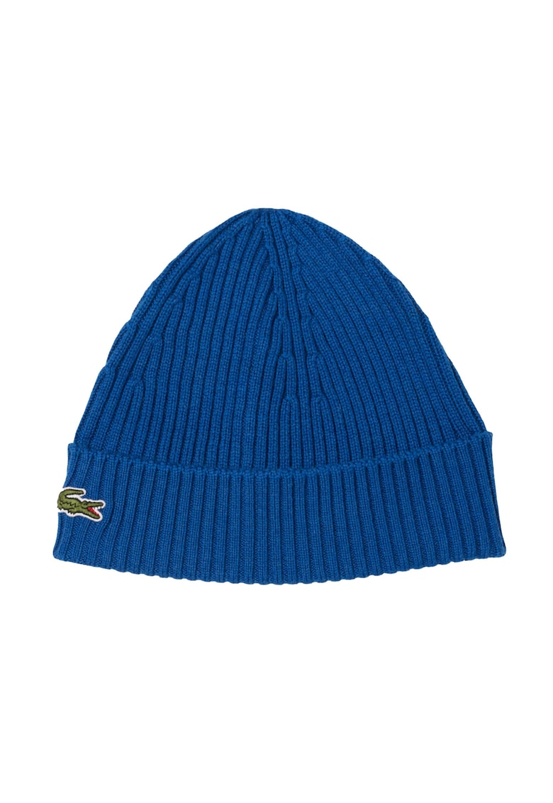 Caciula unisex striata de lana - Albastru regal