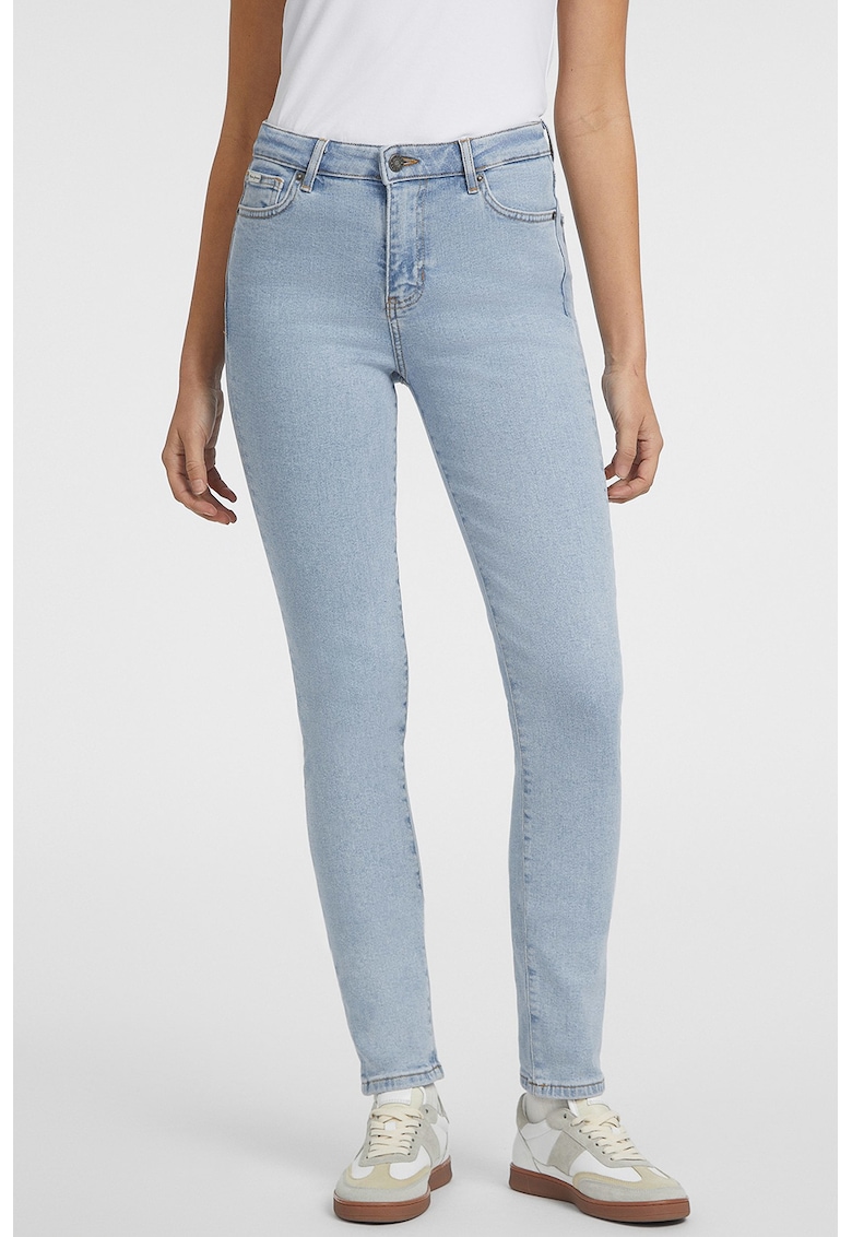 Blugi skinny cu talie inalta G05 - Albastru deschis
