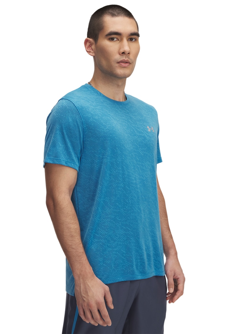 Tricou cu model camuflaj pentru alergare Launch - Albastru inchis