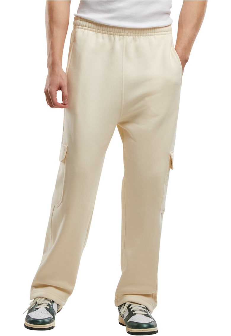 Pantaloni cargo lejeri de trening - Alb fildes