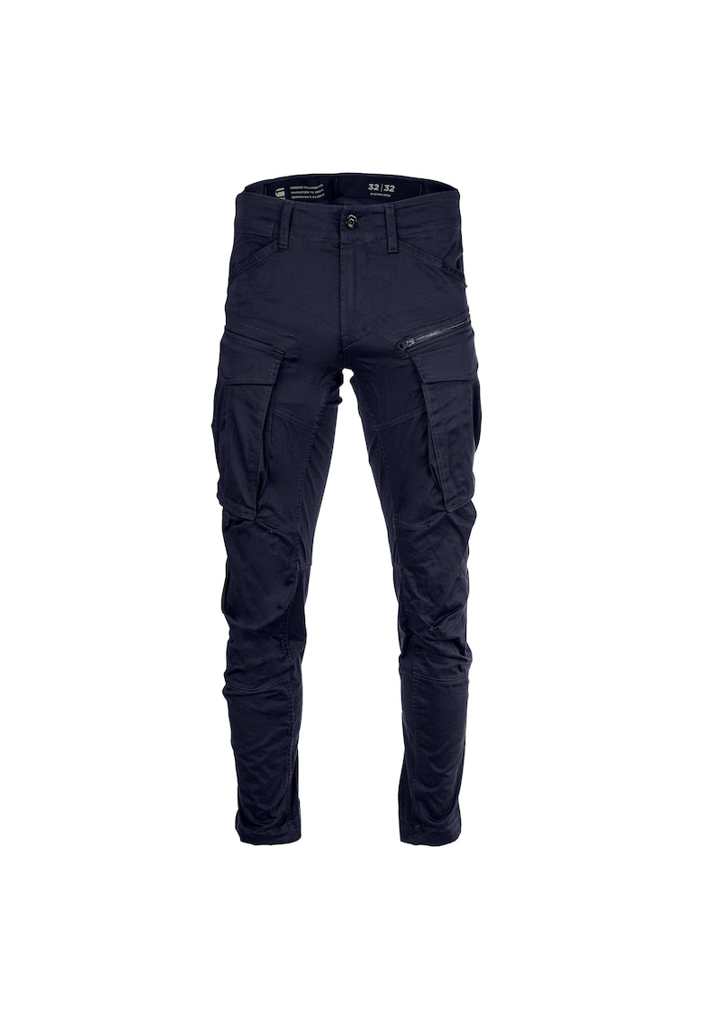 Pantaloni cargo cu croiala conica Rovic - Albastru inchis