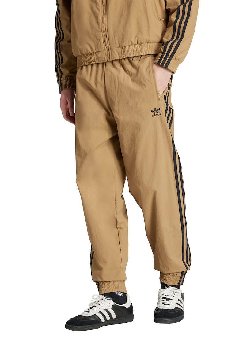 Pantaloni de trening cu terminatii cu fermoar Firebird - Caramel