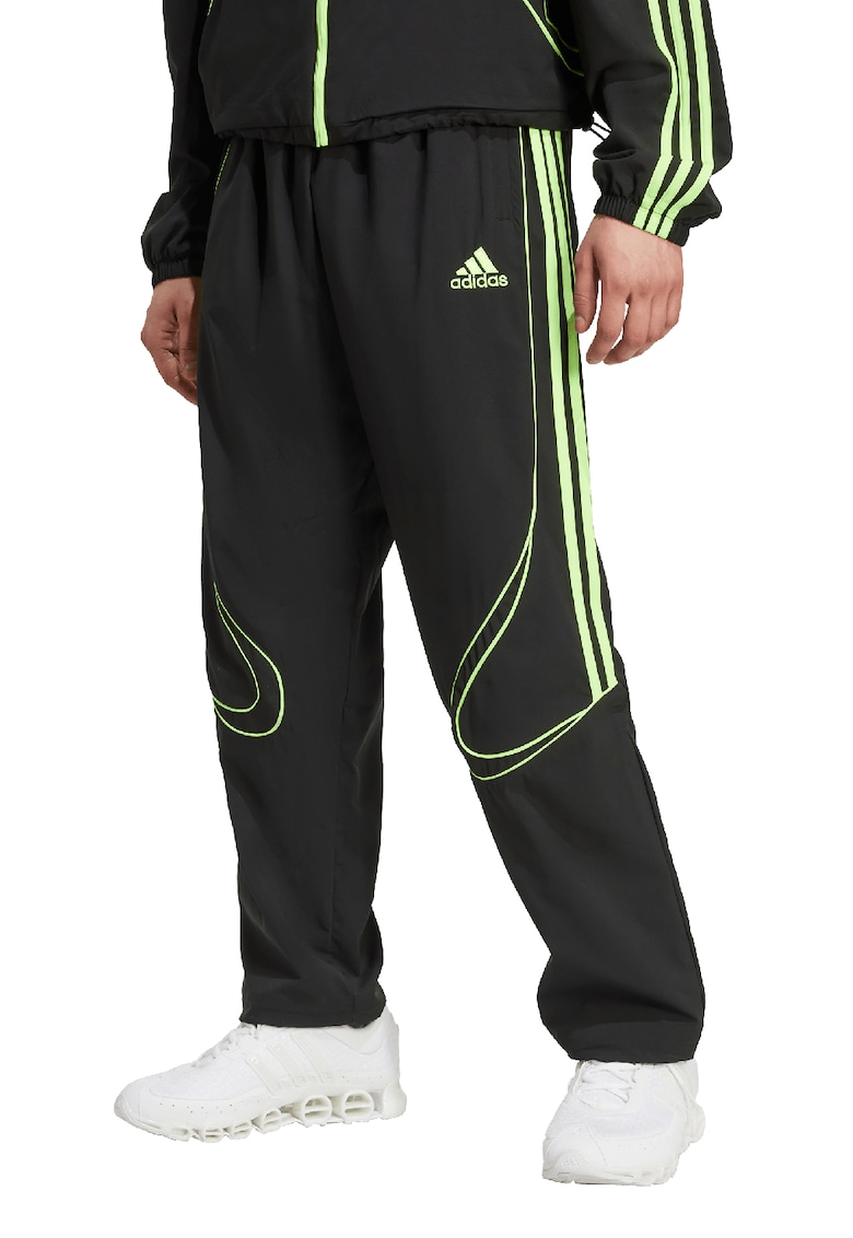 Pantaloni de trening cu benzi contrastante TeamGeist - Negru/Verde lime