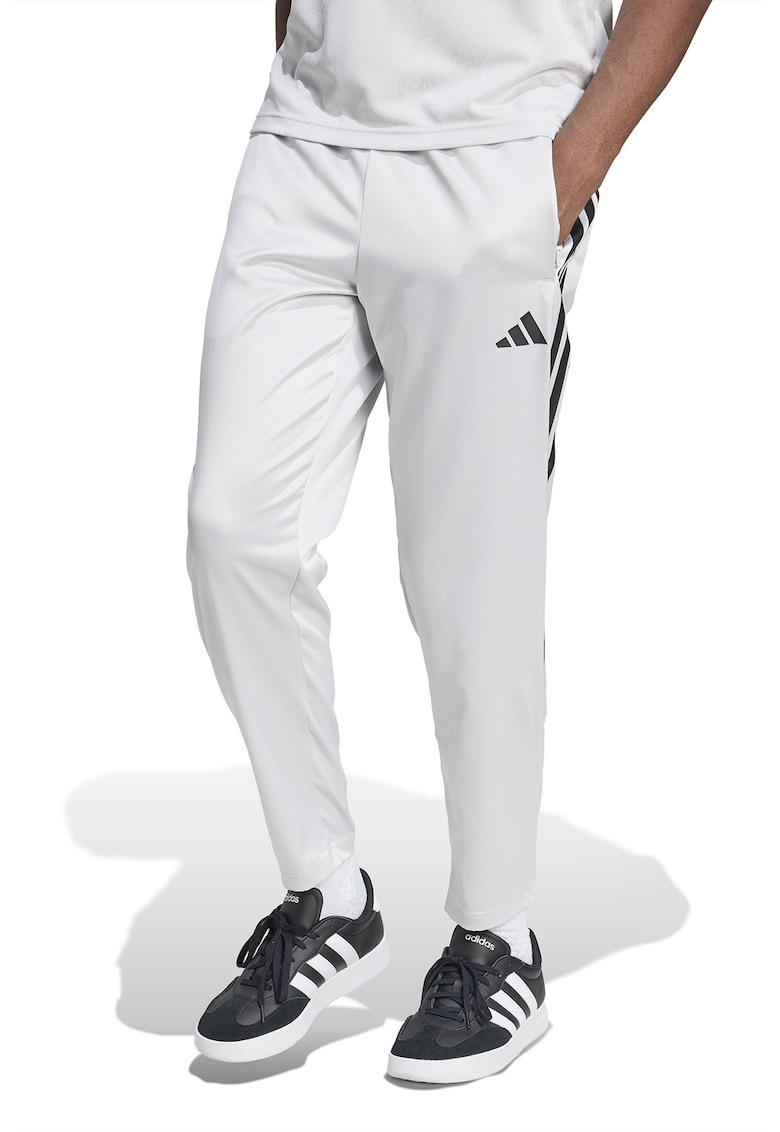 Pantaloni de trening cu logo si buzunare laterale - Negru/Gri deschis